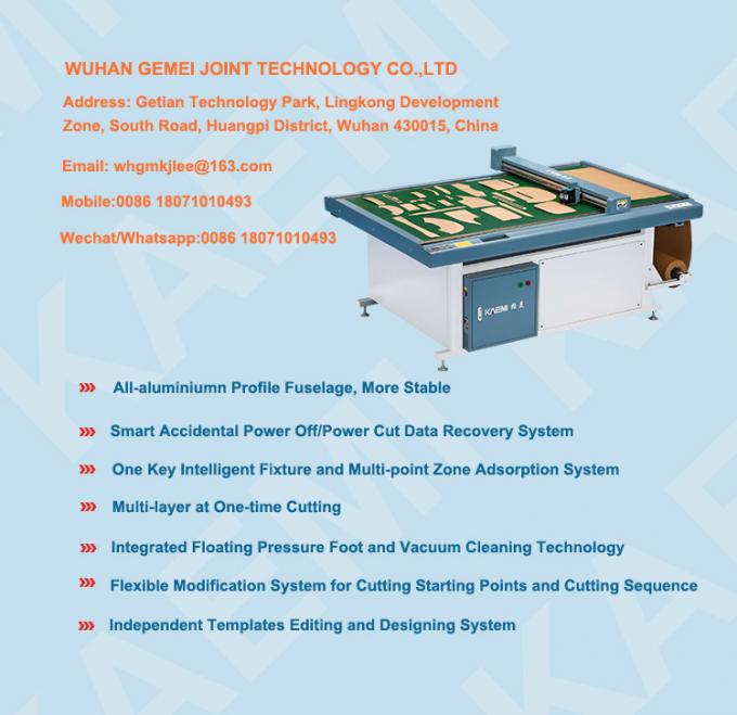 Máquina de corte de CAD de inyección de tinta para bolsas de calzado de prendas de vestir de tejido de papel 1